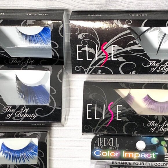 Variety Pack 12 Elise Faux Colored Eyelashes and (2) of Ardell Colored Lashes - Picture 5 of 6